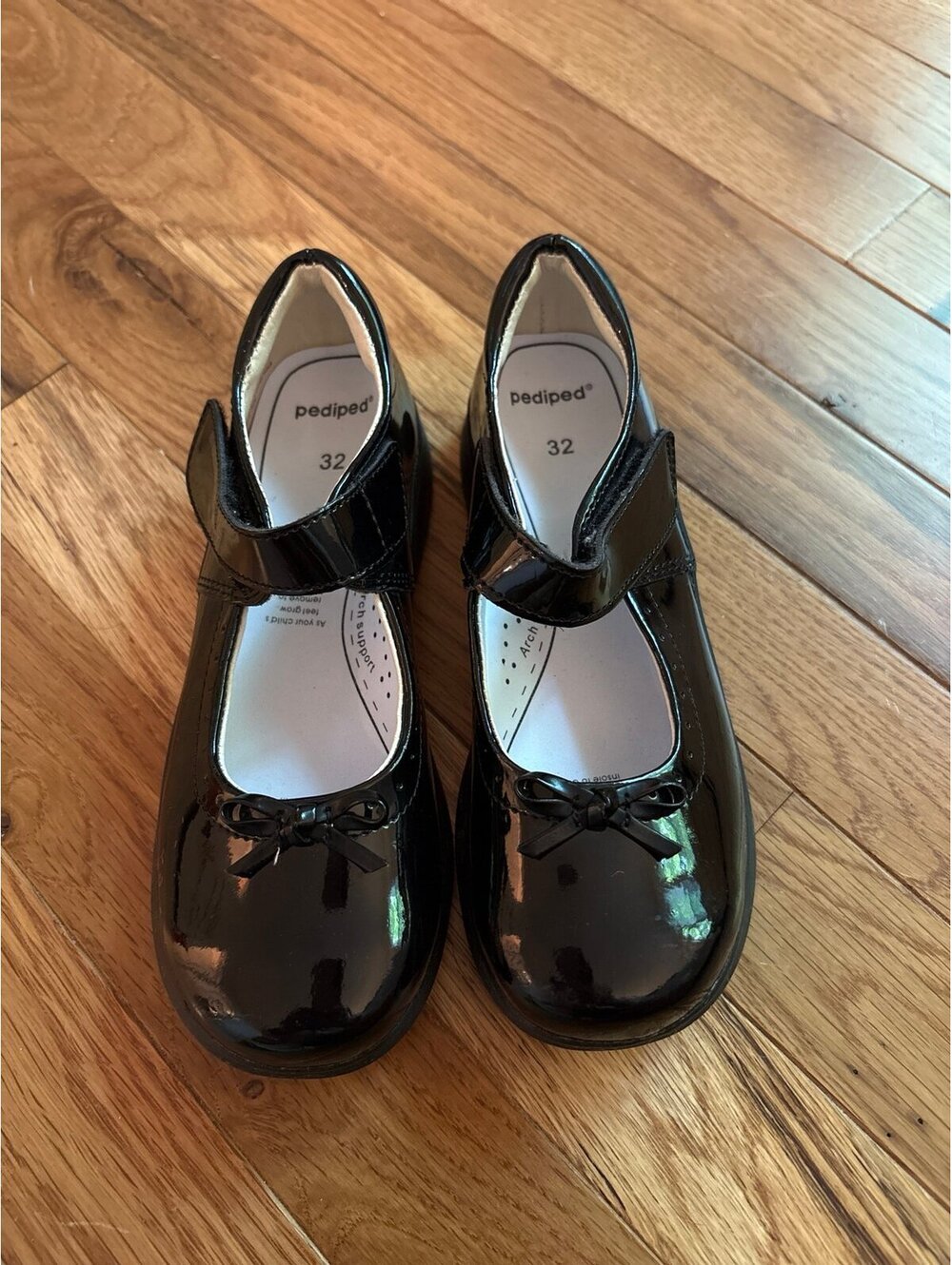Pediped Girl's Isabella Mary Jane Flats Black 1Y